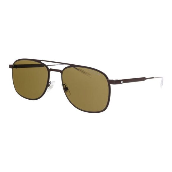Montblanc MB0143S-003 Brown Aviator Sunglasses